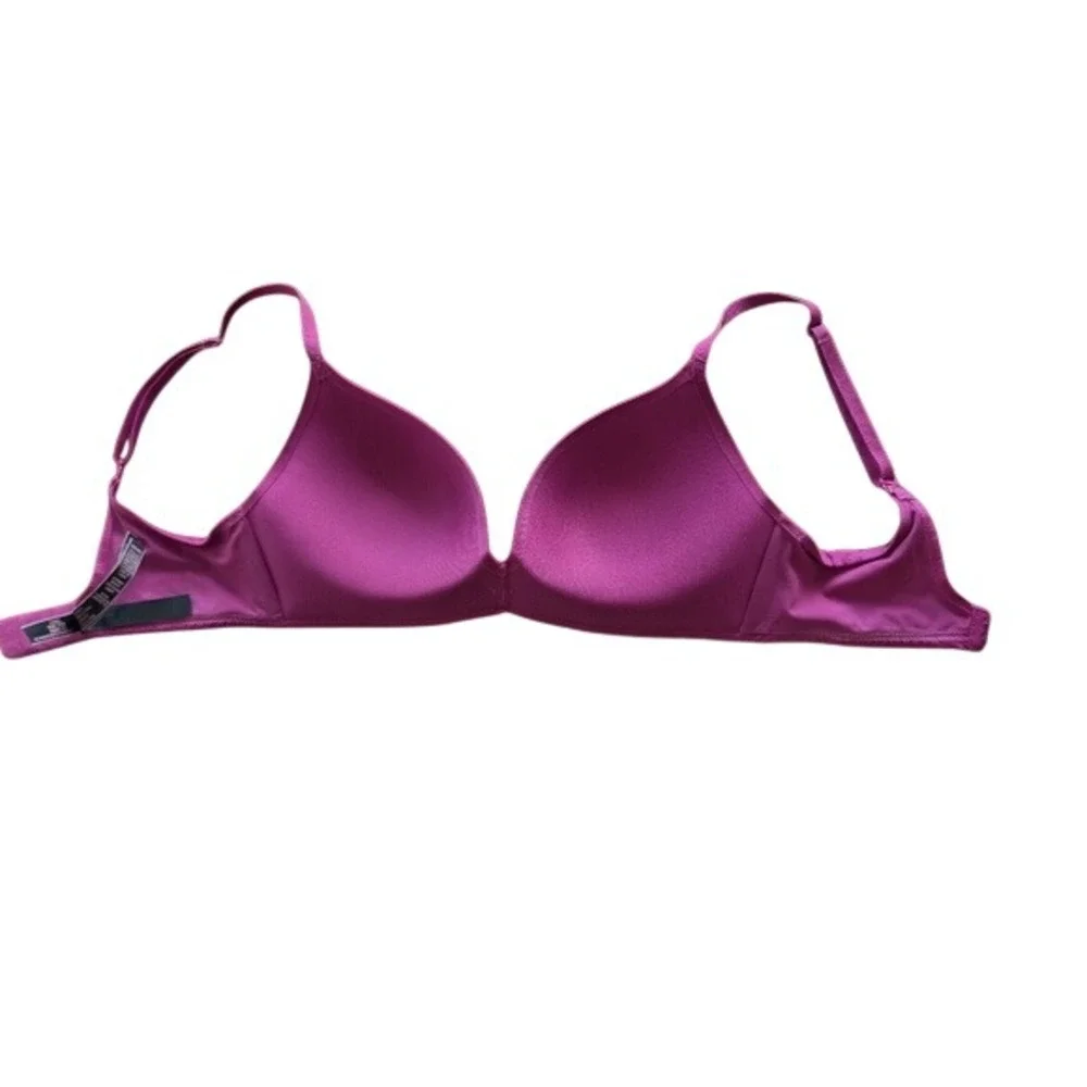Victoria's Secret Pink Berry Magenta‎ Push Up Bra 32D Smooth Sexy Lingerie - Picture 4 of 4